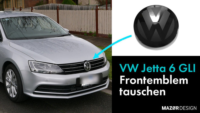 VW Jetta 6 GLI Frontemblem am Kühlergrill wechseln