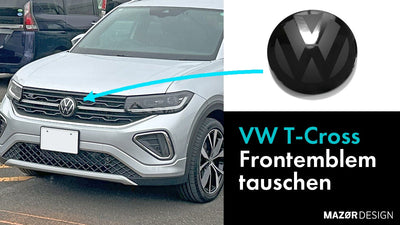VW T-Cross Frontemblem am Kühlergrill wechseln