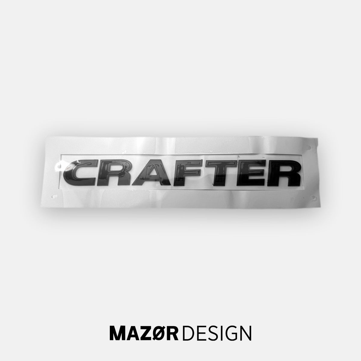 VW Crafter 2E - Schriftzug Hinten Schwarz Glanz