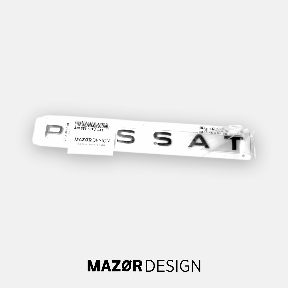 VW Passat B9 - Schriftzug Hinten Schwarz Glanz