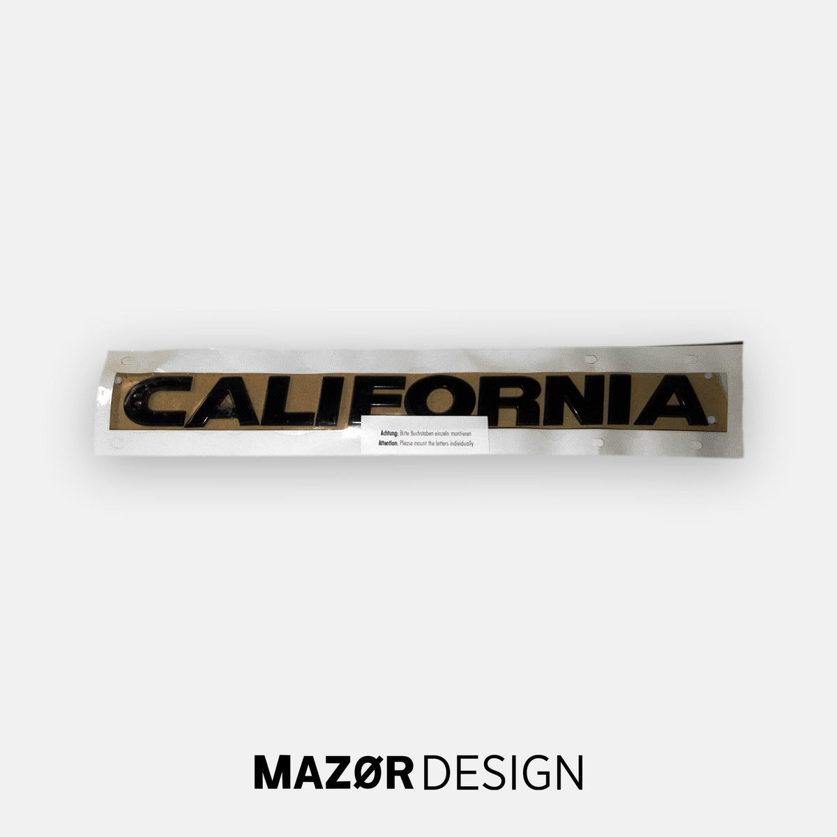 VW T6 & T6.1 California - Schriftzug Hinten Schwarz Glanz