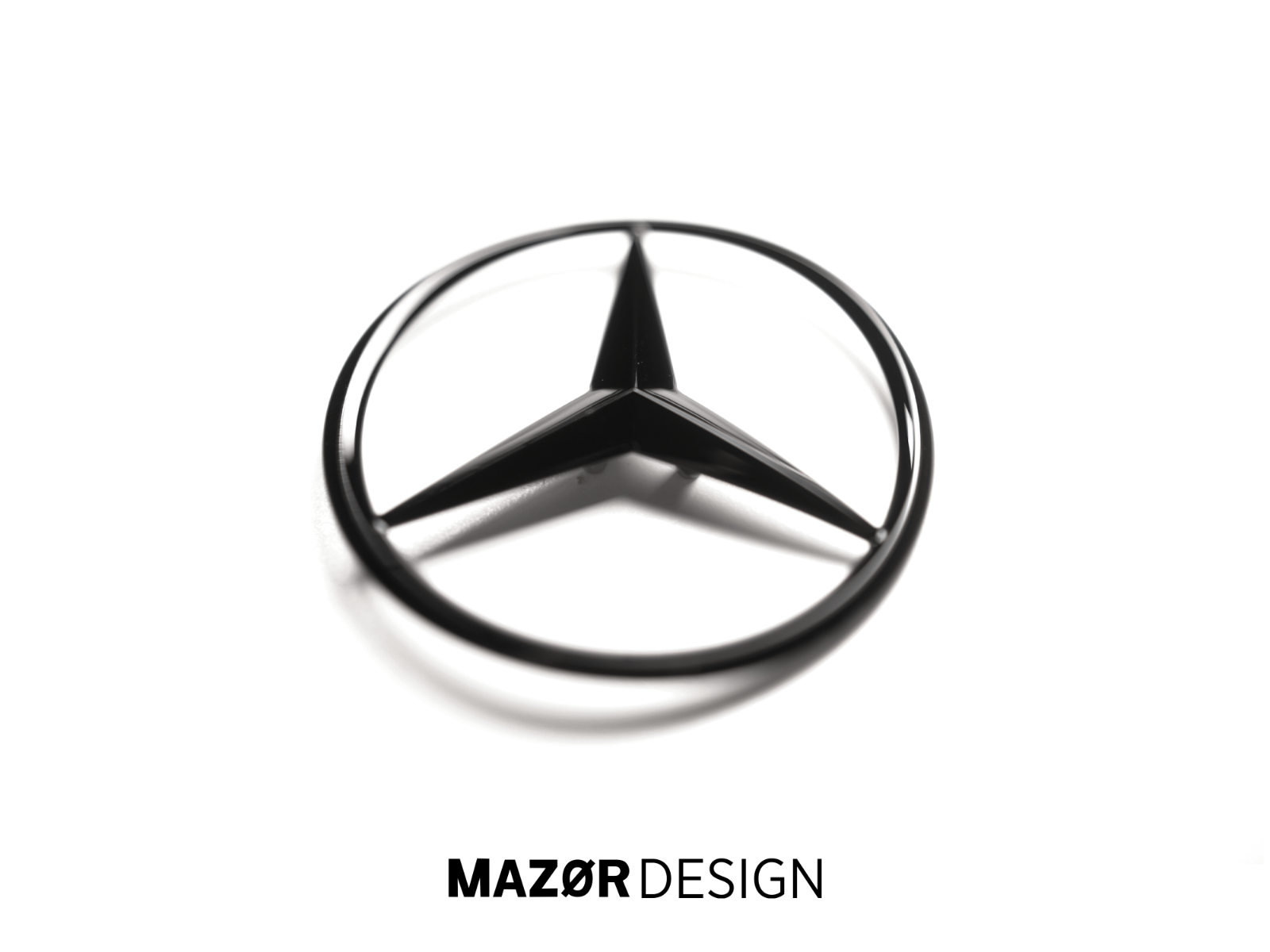Mercedes-Benz S-Klasse W223 - Emblem Hinten Schwarz Glanz