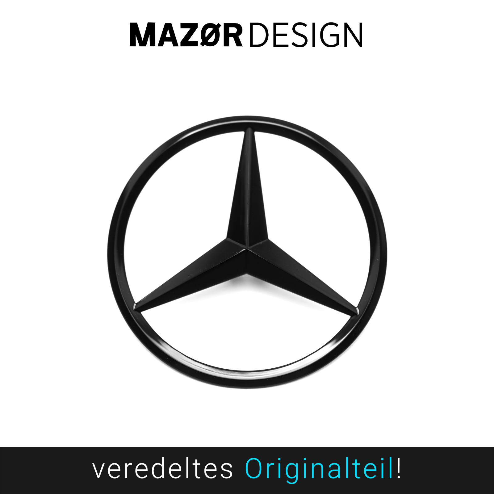 Mercedes-Benz C-Klasse W205 Limousine - Emblem Hinten Schwarz A2058174500