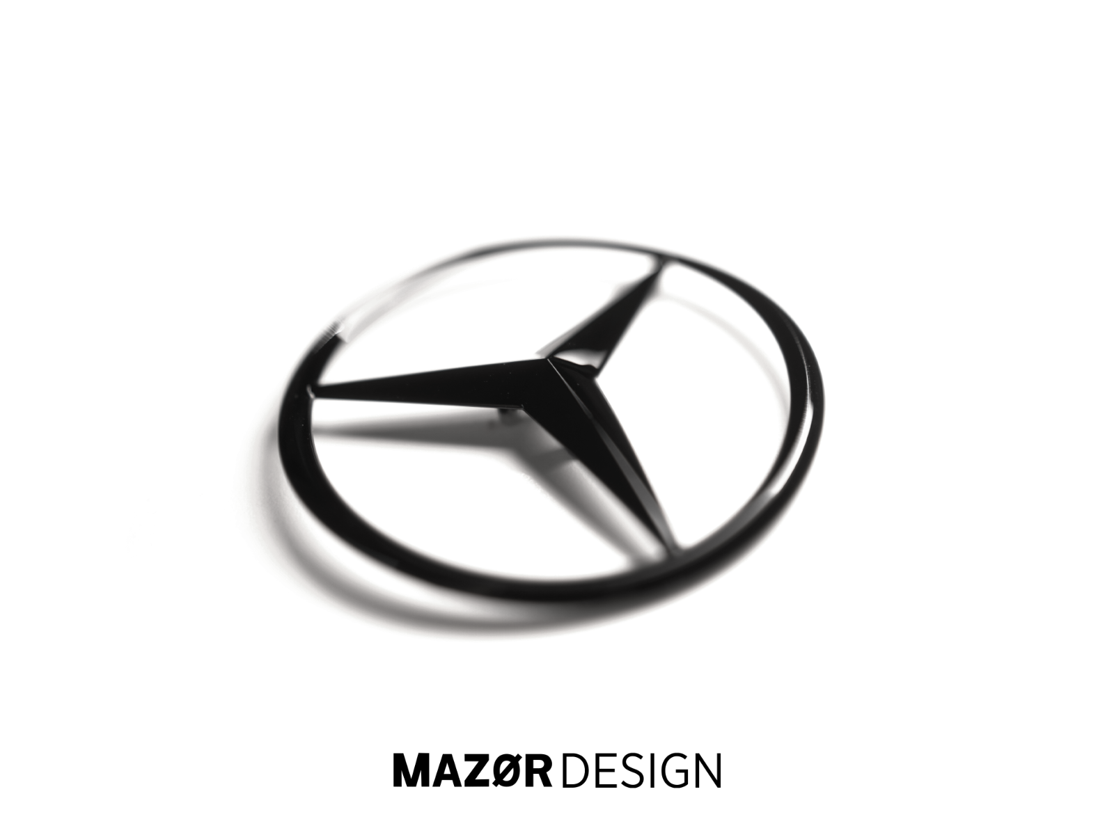 Mercedes-Benz S-Klasse W223 - Emblem Hinten Schwarz Glanz