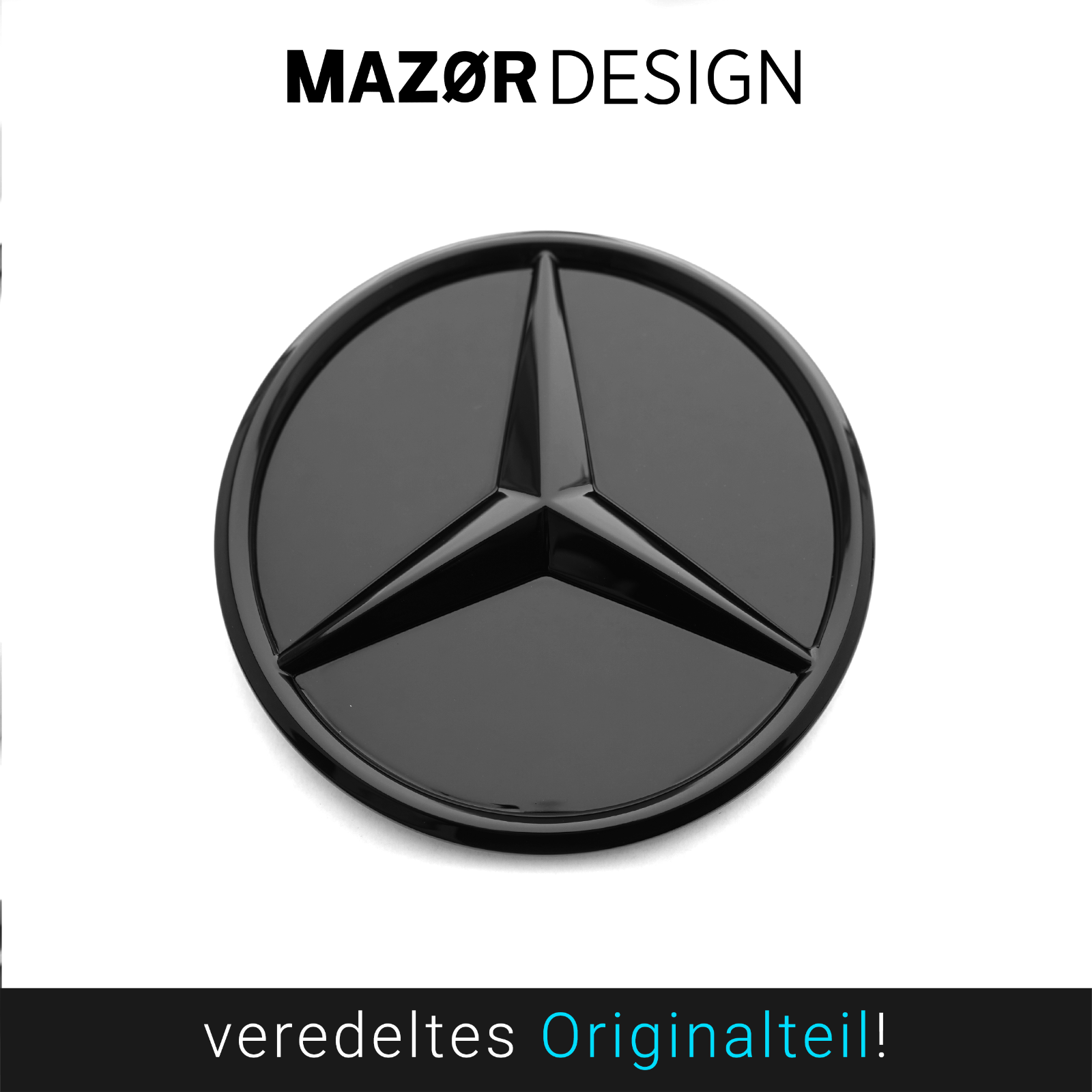 Mercedes-Benz - Emblem Vorne Schwarz Glanz A0008880400
