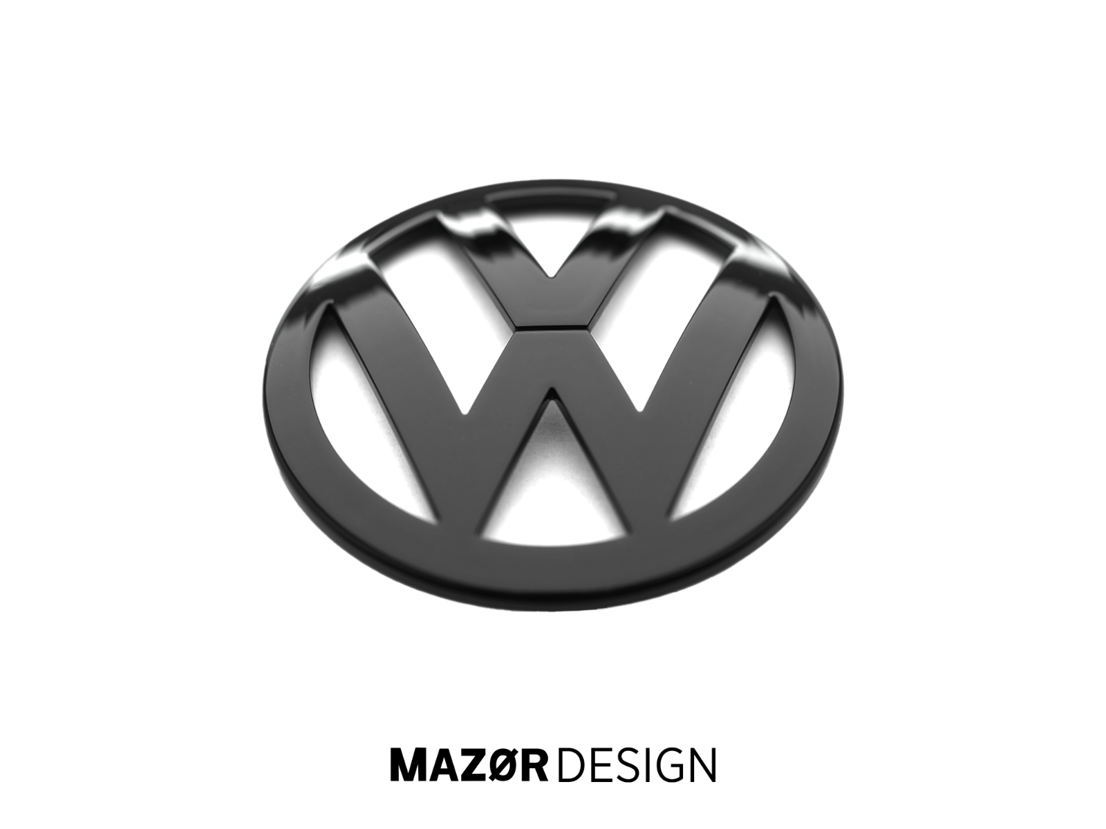 VW Passat B6 - Emblem Hinten Schwarz Glanz