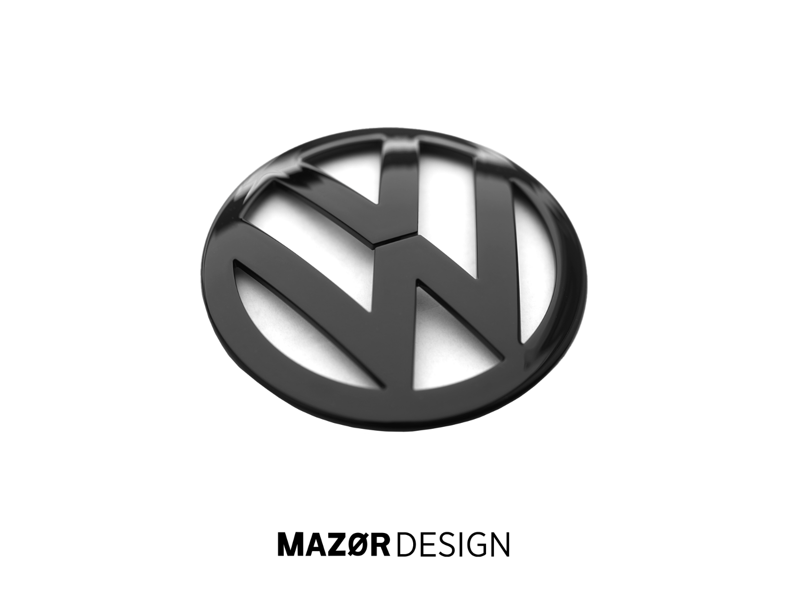 VW Tiguan 1 - Emblem Hinten Schwarz Glanz