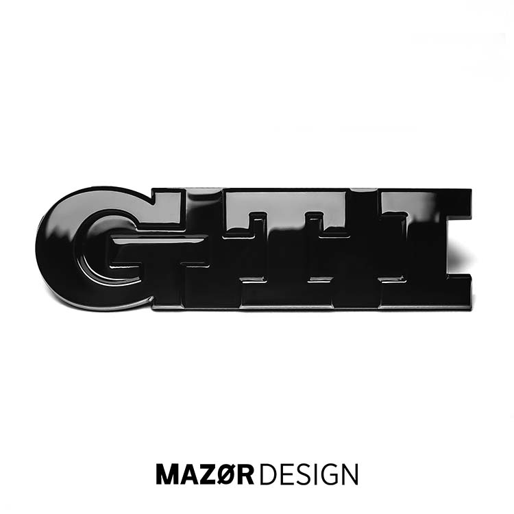 VW Golf 7 - GTI Emblem Vorne Schwarz Glanz