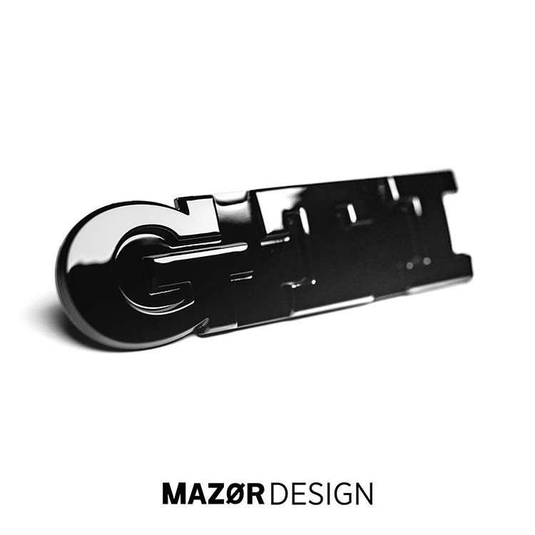 VW Golf 7 - GTI Emblem Vorne Schwarz Glanz