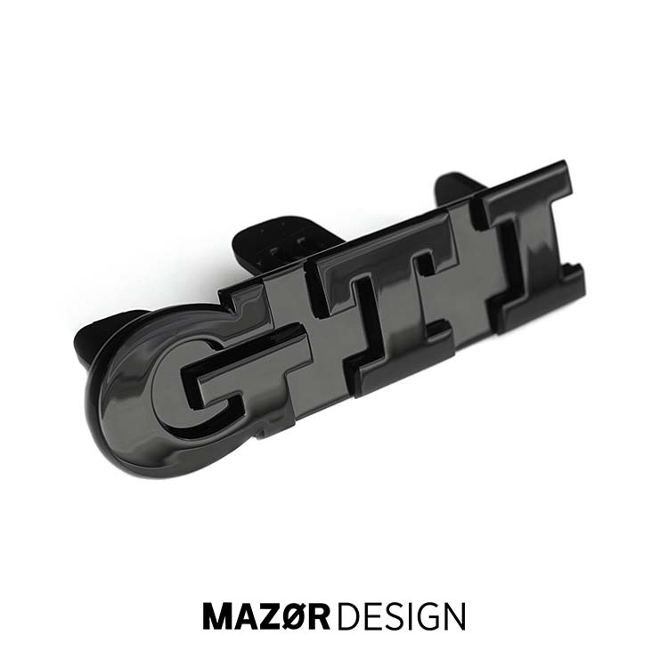 VW Polo 6 - GTI Emblem Vorne Schwarz Glanz