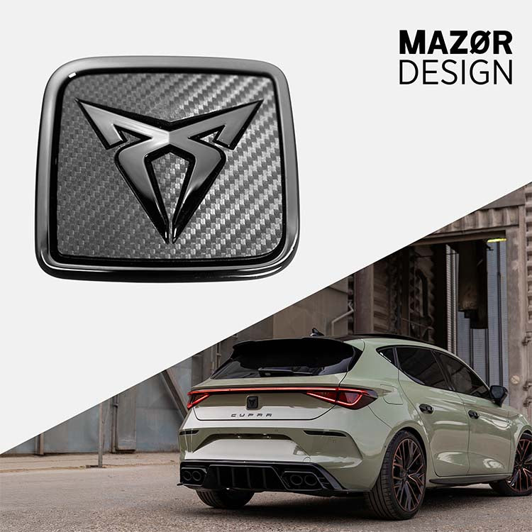 CUPRA Leon KL bis 2024 Emblem Hinten Schwarz Glänzend Carbon