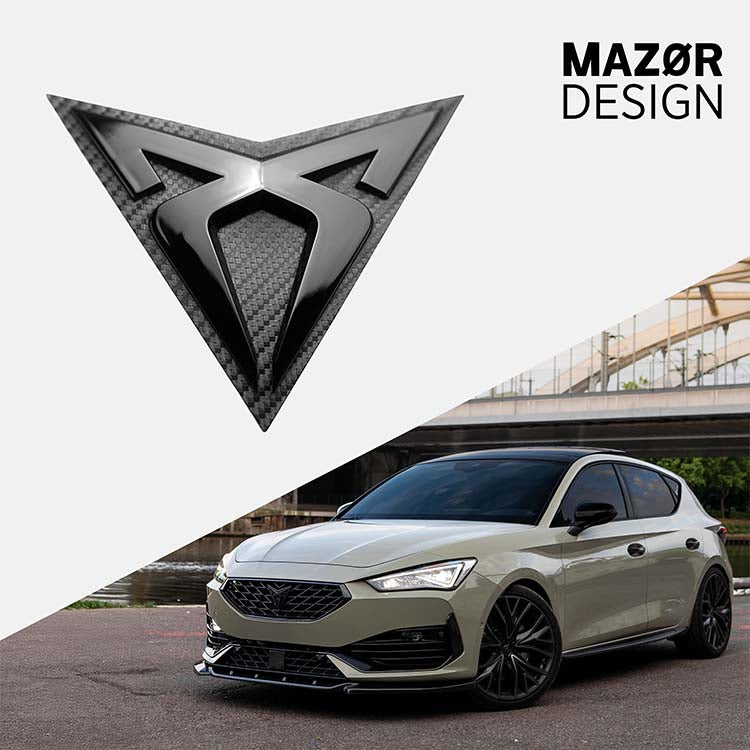 CUPRA Leon KL bis 2024 Emblem Vorne Schwarz Glänzend Carbon
