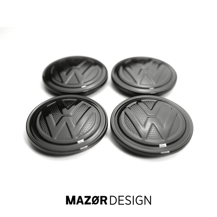 VW Nabendeckel Schwarz - Golf Passat Tiguan Touran Touareg T-Roc T5 T6