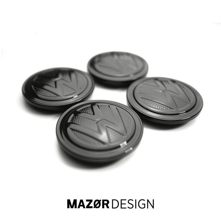 VW Nabendeckel Schwarz - Golf Passat Tiguan Touran Touareg T-Roc T5 T6