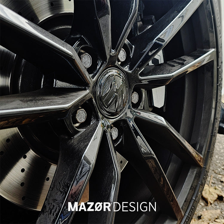 VW Nabendeckel Schwarz - Golf Passat Tiguan Touran Touareg T-Roc T5 T6