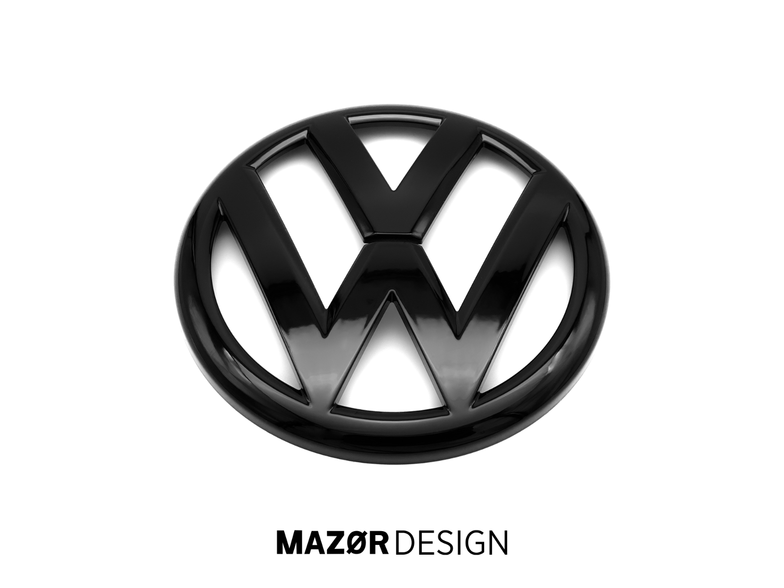 VW Polo 5 (6R) - Emblem Hinten Zeichen Schwarz Glanz