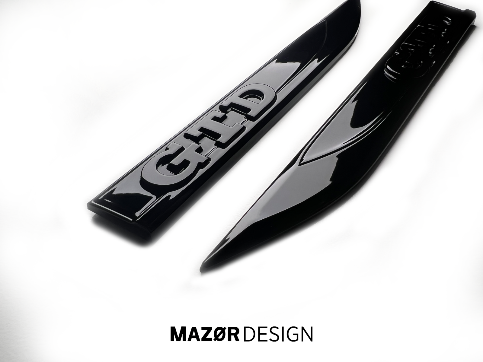 VW Golf 7 - GTD Emblem Seite Schwarz Glanz