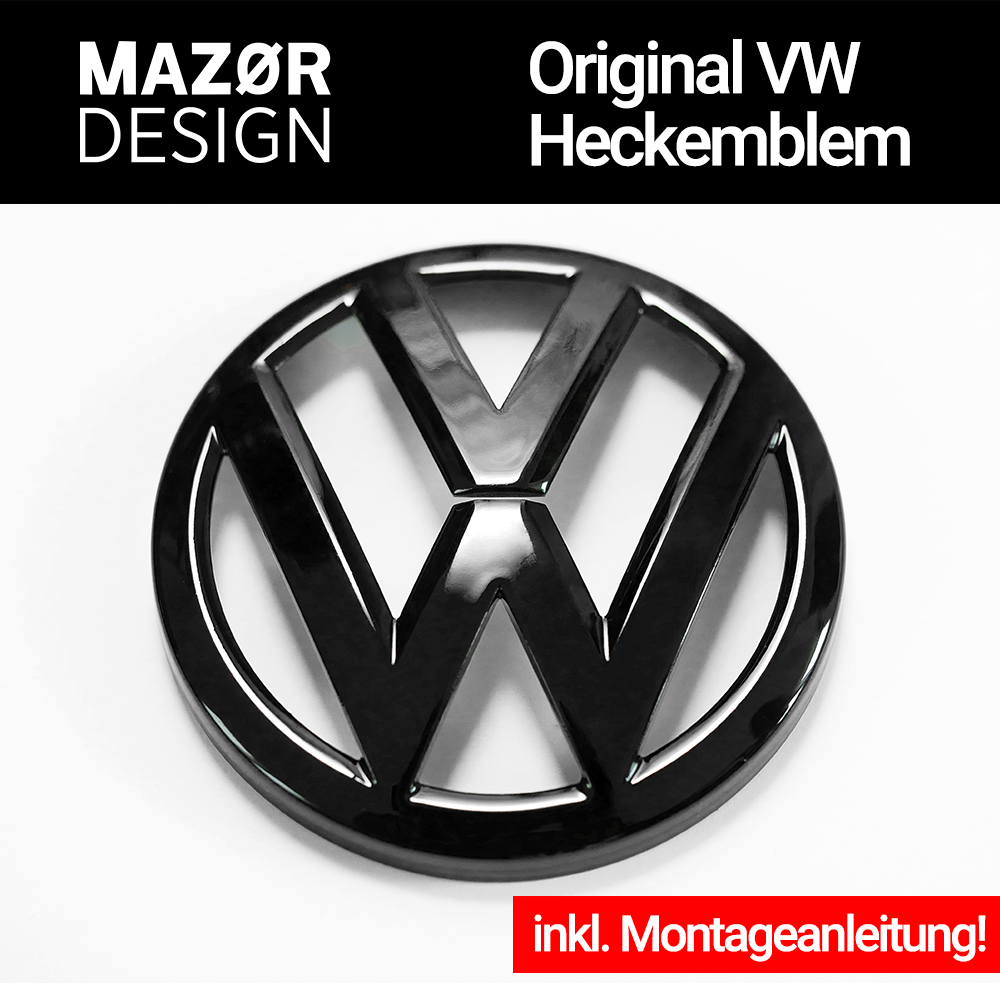 VW Golf 7 - Heck Emblem Hinten Schwarz Glänzend