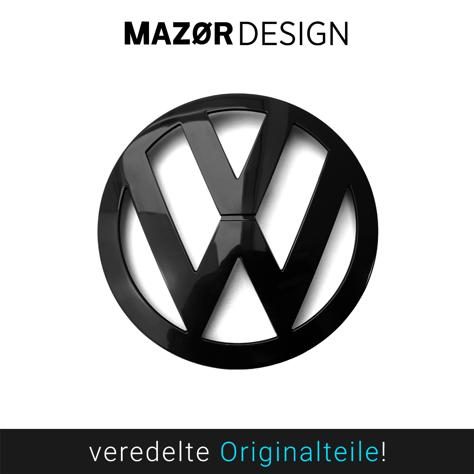 VW T5 Vor-Facelift Front Emblem Vorne Schwarz Glänzend