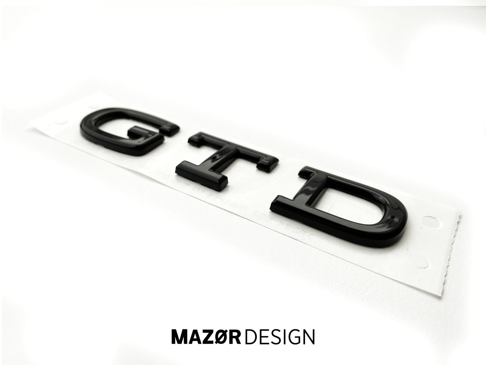 VW Golf 8 - GTD Emblem Hinten Schwarz Glanz