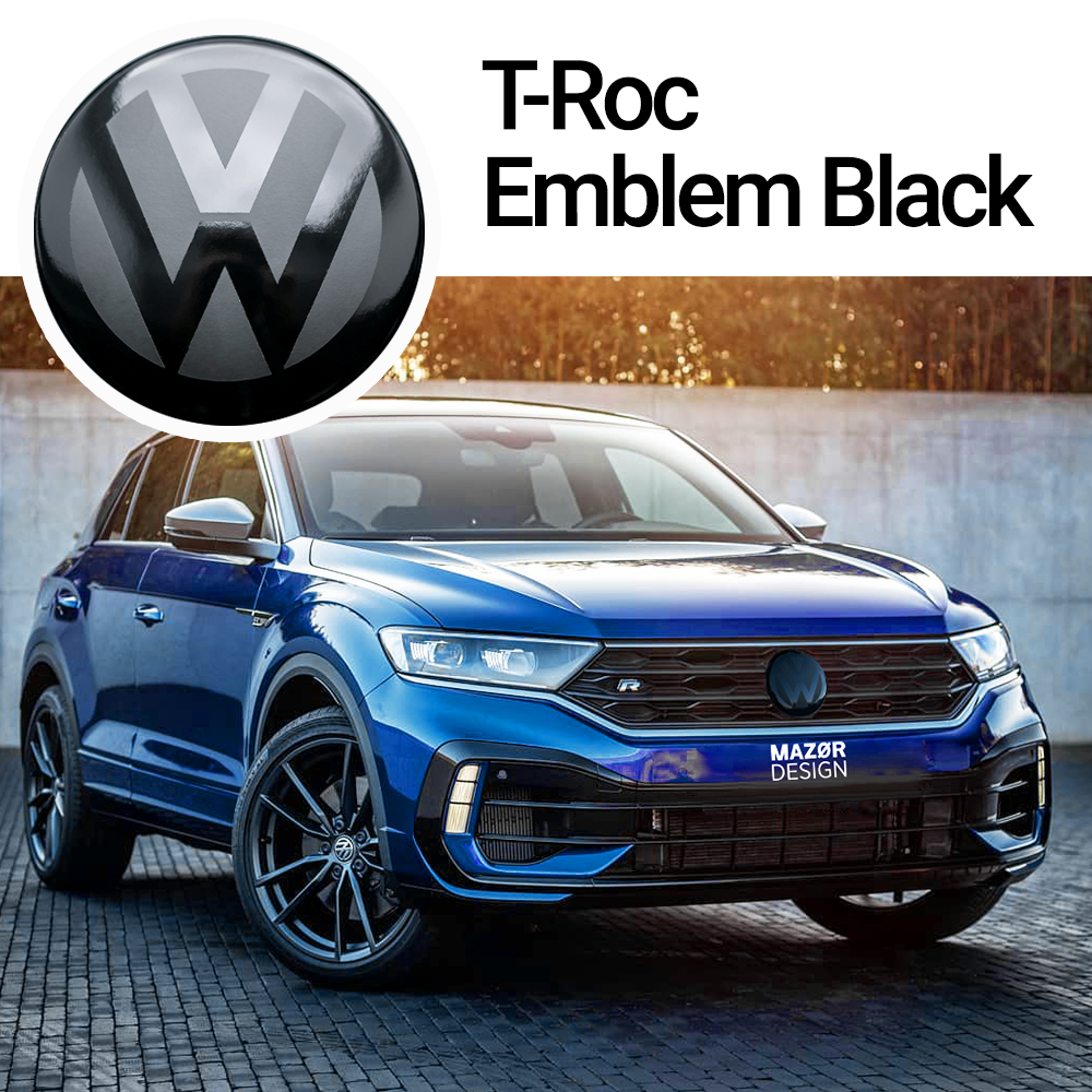 VW T-Roc Front Emblem Vorne Schwarz bis 2020