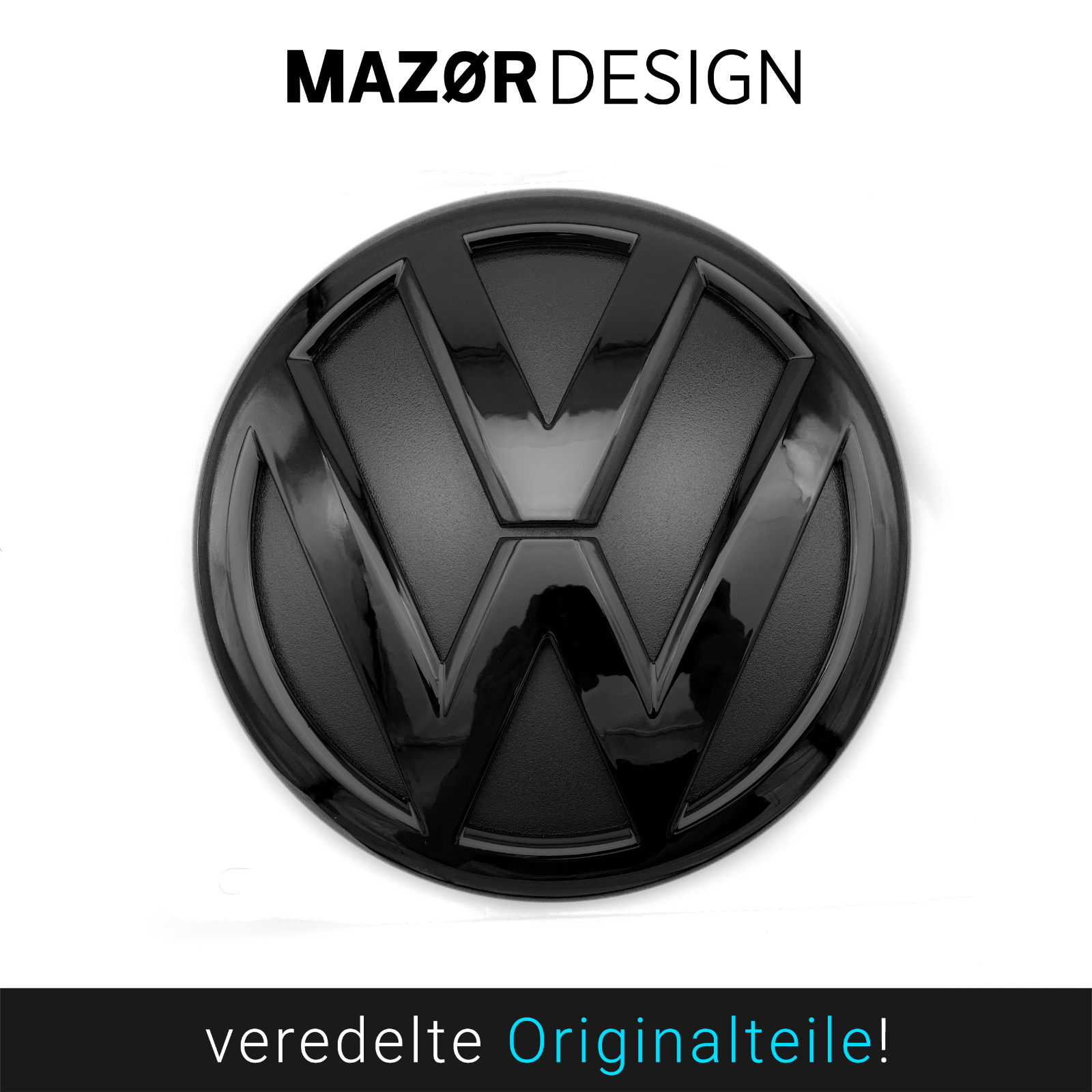 VW T5 Facelift Heck Emblem Hinten Schwarz Glänzend