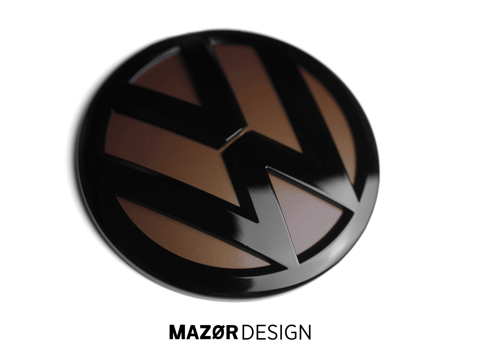 VW T5 T6 T6.1 - Emblem Hinten Schwarz Glanz Chestnut Brown H8W
