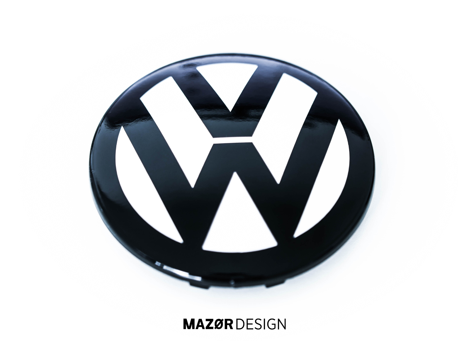 VW Golf 7 Facelift - Front Emblem Vorne Schwarz Glänzend + Weiß