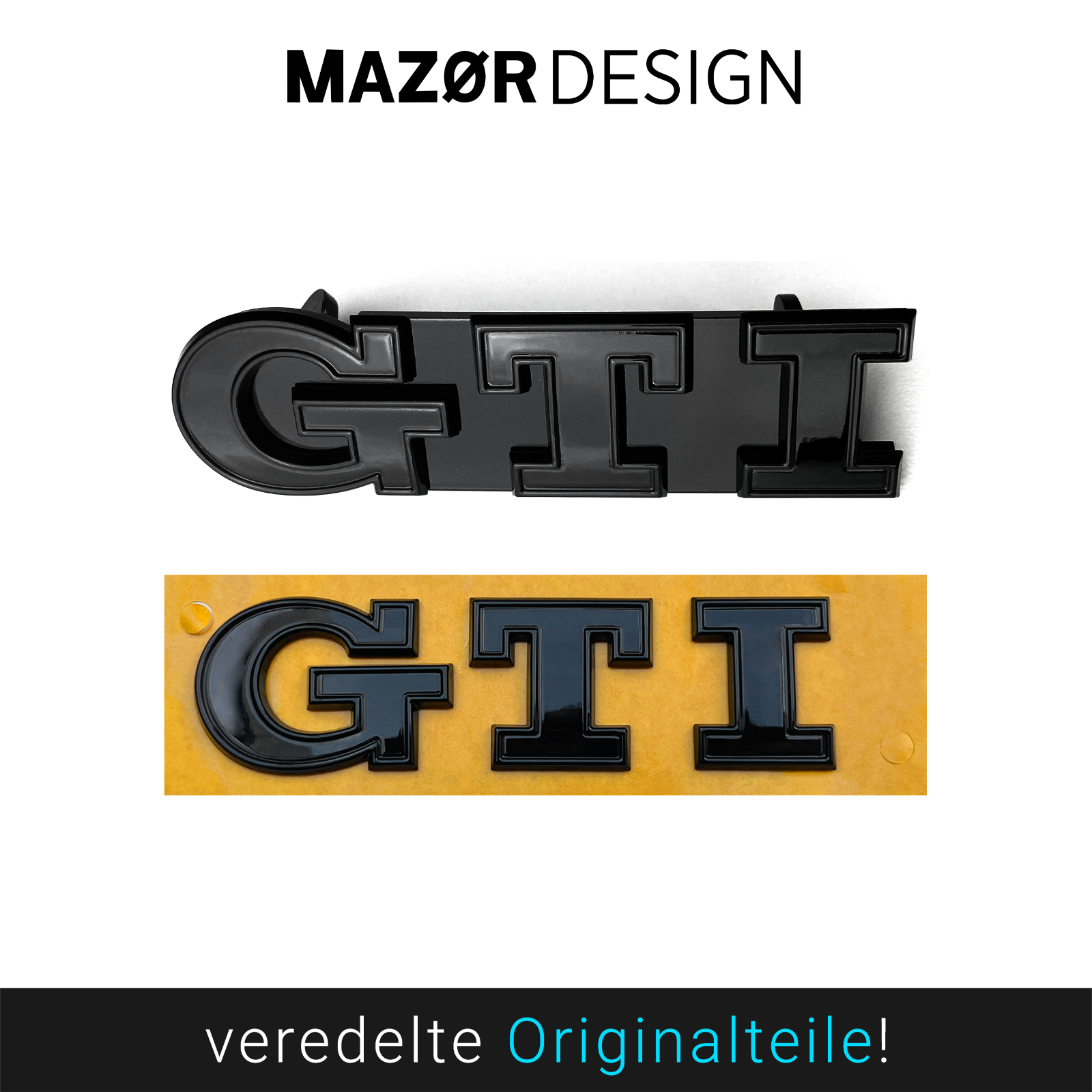 VW Golf 7 - GTI Performance Emblem Vorne & Hinten Schwarz Glanz