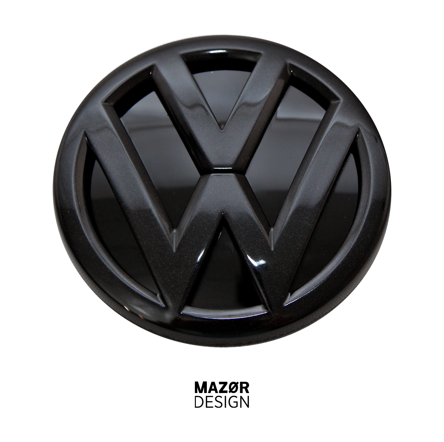 VW Golf 7 Vor-Facelift - Front & Heck Emblem Vorne Hinten Schwarz Glänzend