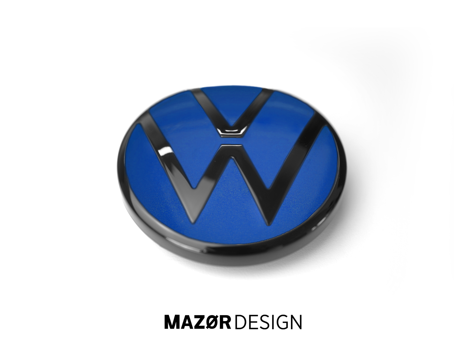 VW Golf 8 - Heck Emblem Hinten Schwarz Glänzend + Lapiz Blue Metallic LD5K