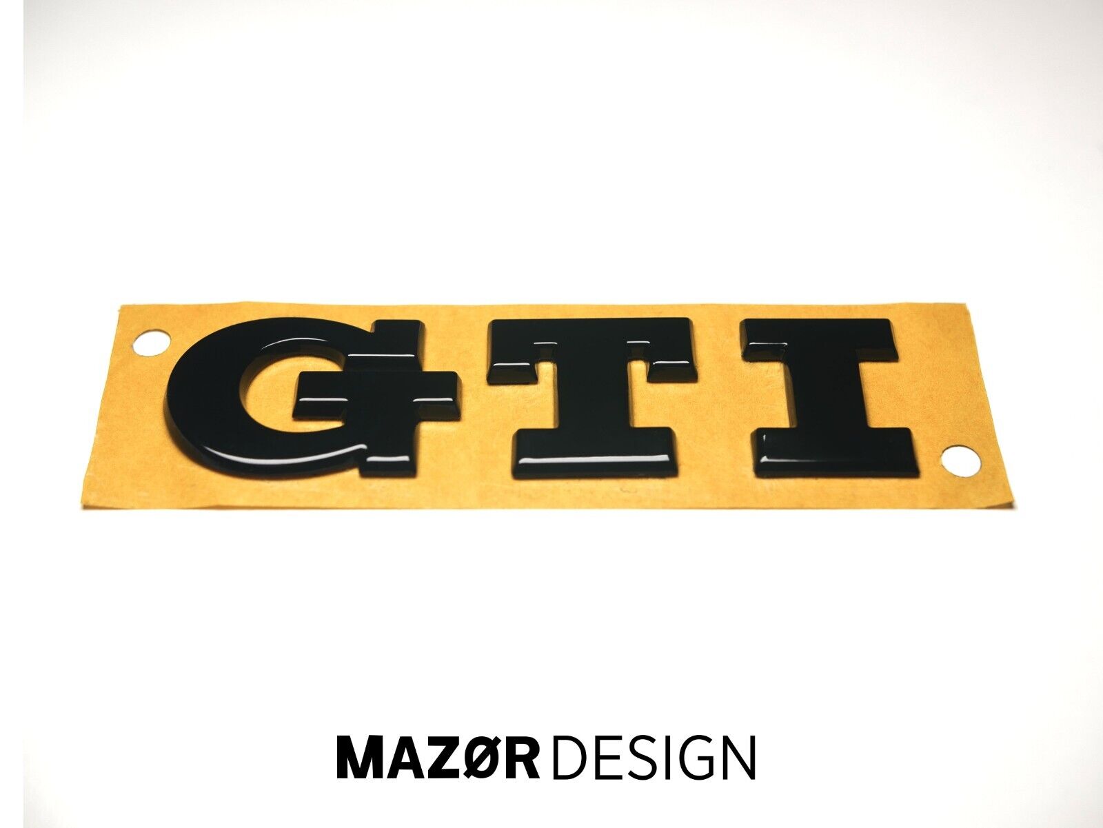 VW Polo 5 (6C) - GTI Emblem Vorne & Hinten Schwarz Glanz