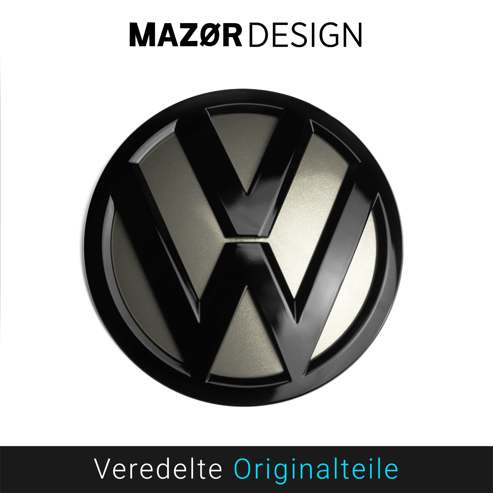 VW T5 T6 T6.1 Heck Emblem Hinten Schwarz + Mojave Beige Metallic LA1W