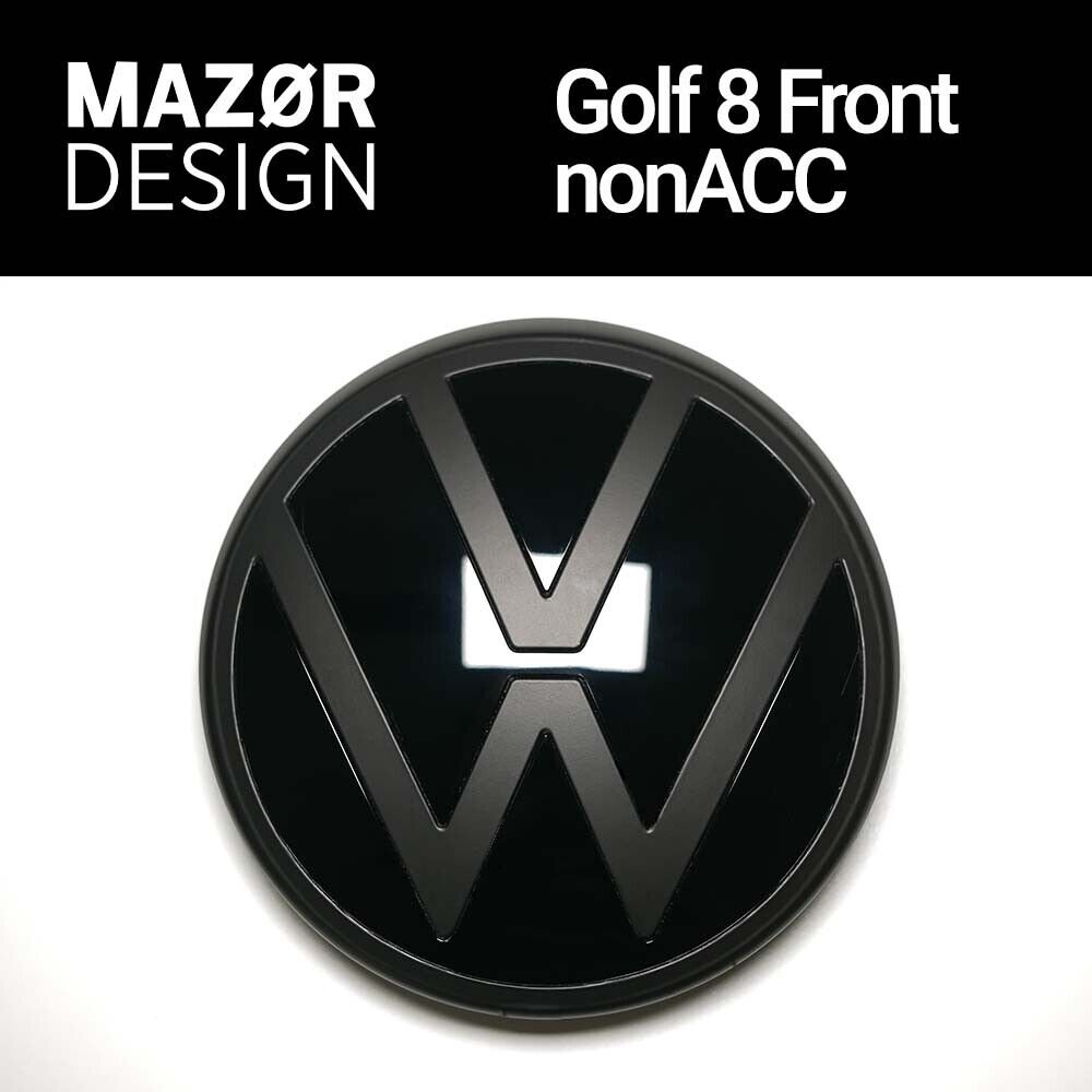 VW Golf 8 - Front Emblem (ohne ACC) Vorne Schwarz