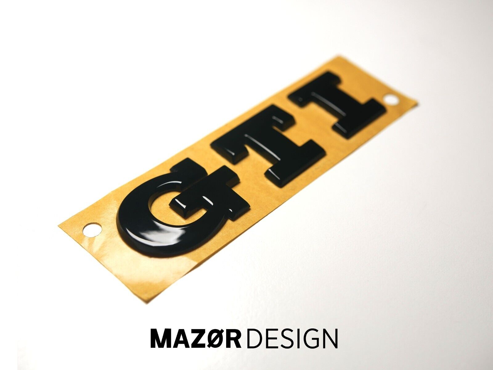 VW Polo 5 (6C) - GTI Emblem Vorne & Hinten Schwarz Glanz