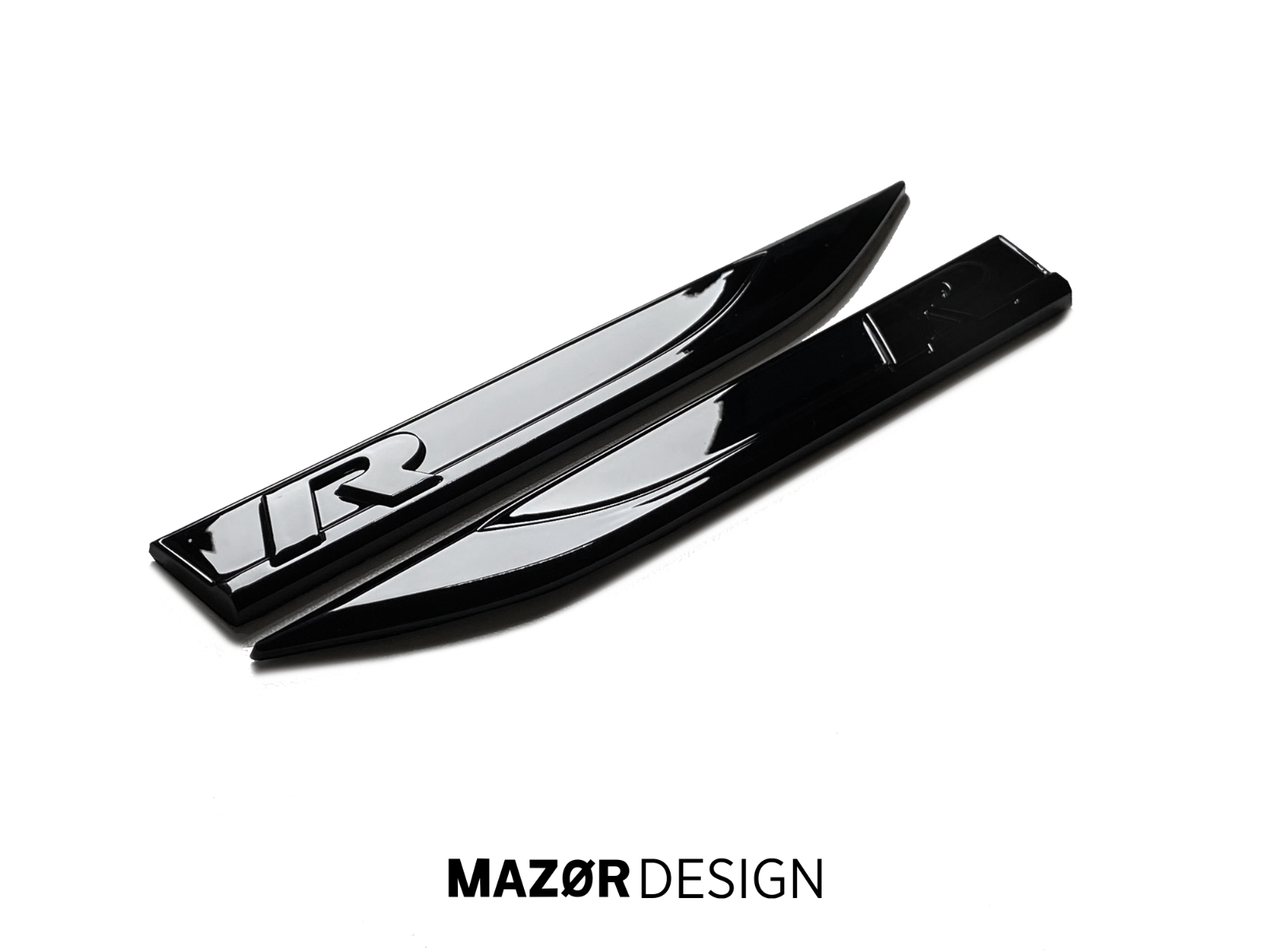 VW Golf 7 - R Emblem Seite Schwarz Glanz