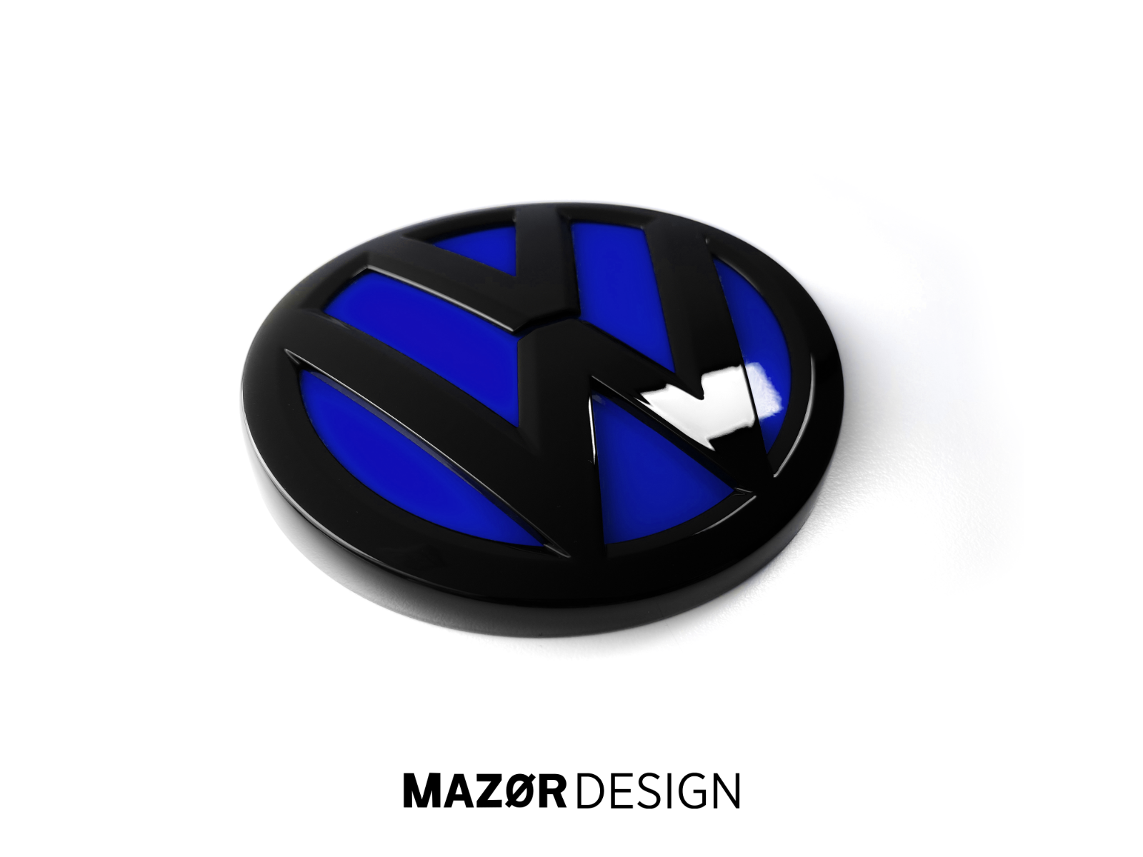 VW Golf 7  - Heck Emblem Hinten Schwarz Glänzend + Lapiz Blue (LD5K)