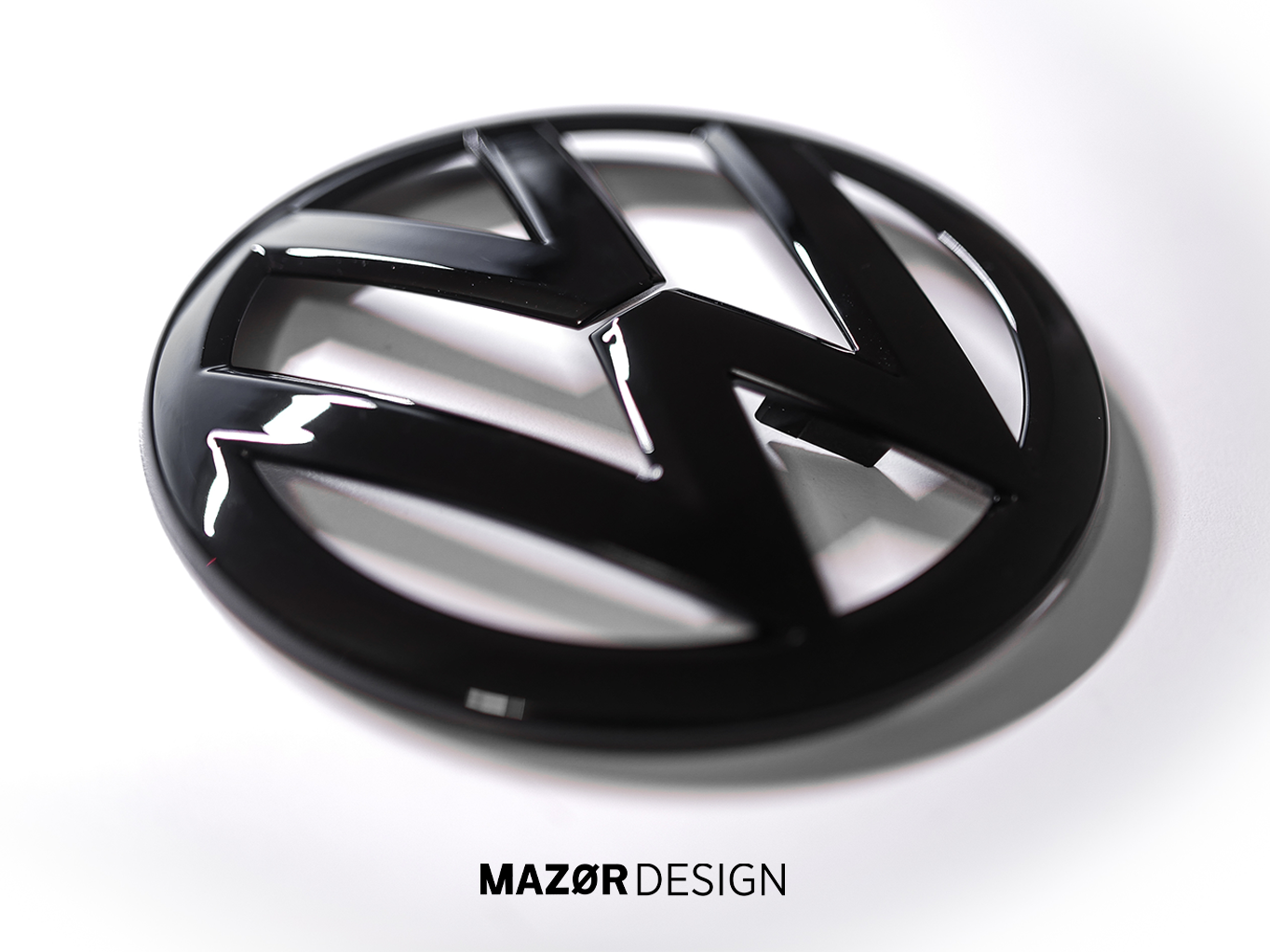 VW Touareg 3 - Emblem Hinten Schwarz Schwarz Glanz