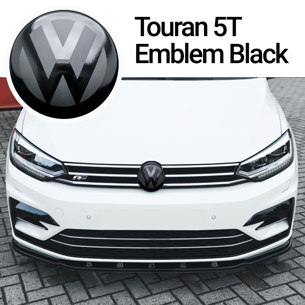 VW Touran 2 Front Emblem Vorne Schwarz