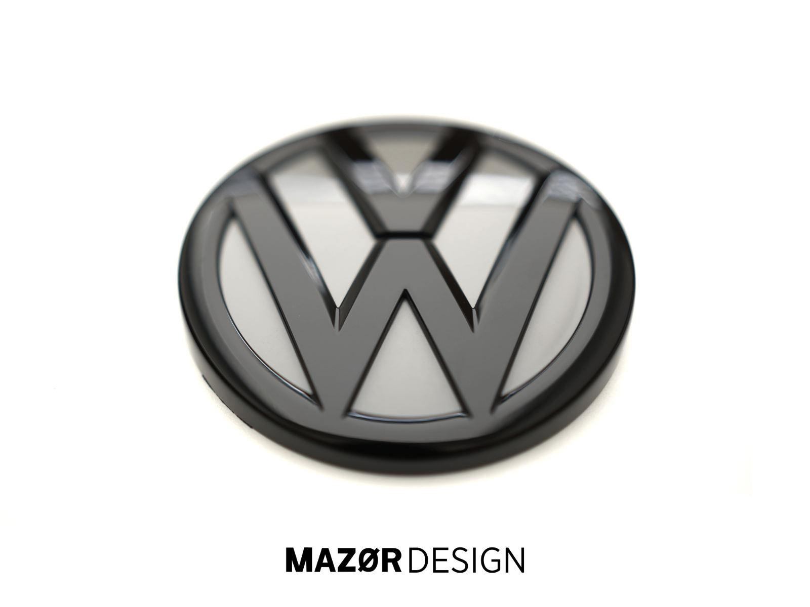 VW Golf 7  - Heck Emblem Hinten Schwarz Glänzend + Staubgrau (R737)