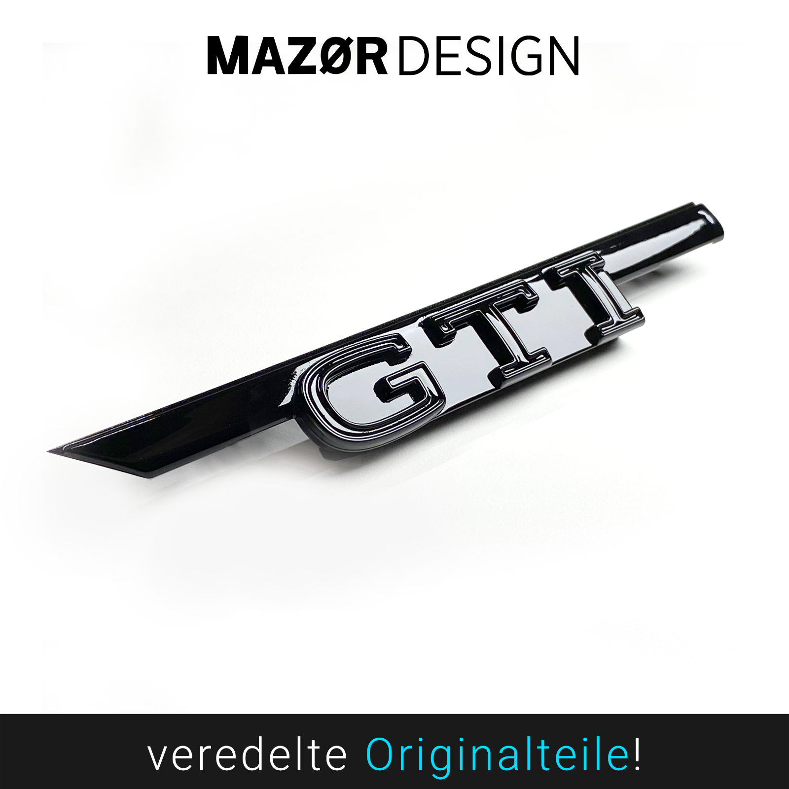 VW Golf 8 - GTI Front Emblem Vorne Schwarz Glänzend