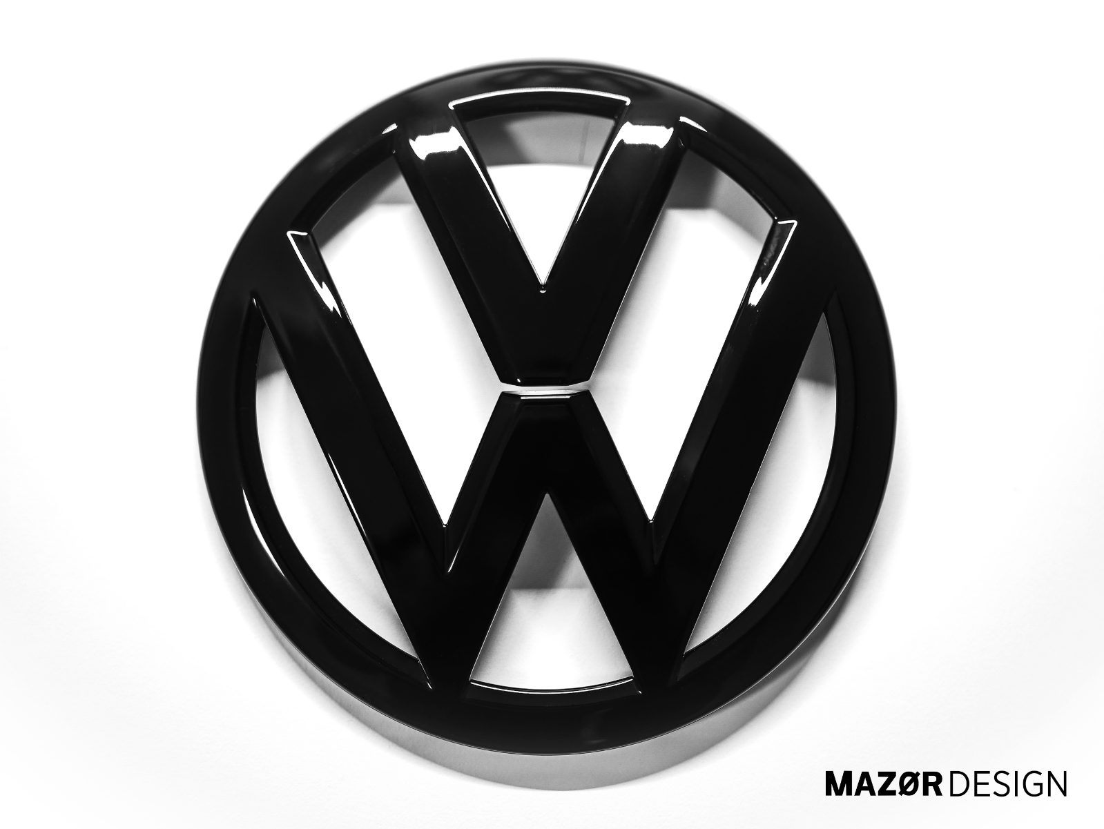 VW Golf 7 Vor-Facelift - Front Emblem Vorne Schwarz Glänzend