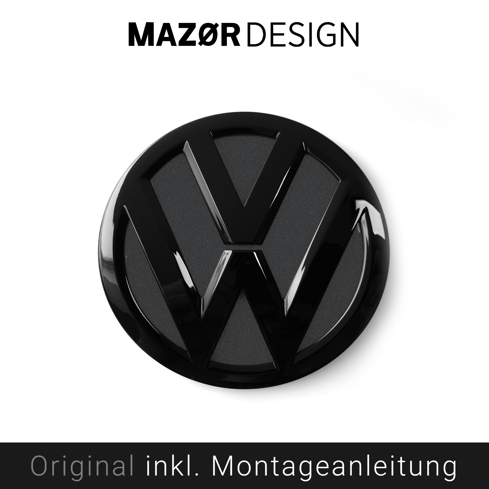 VW Golf 7 - Emblem Hinten Schwarz Glanz Carbon Steel Grey (LA9W)