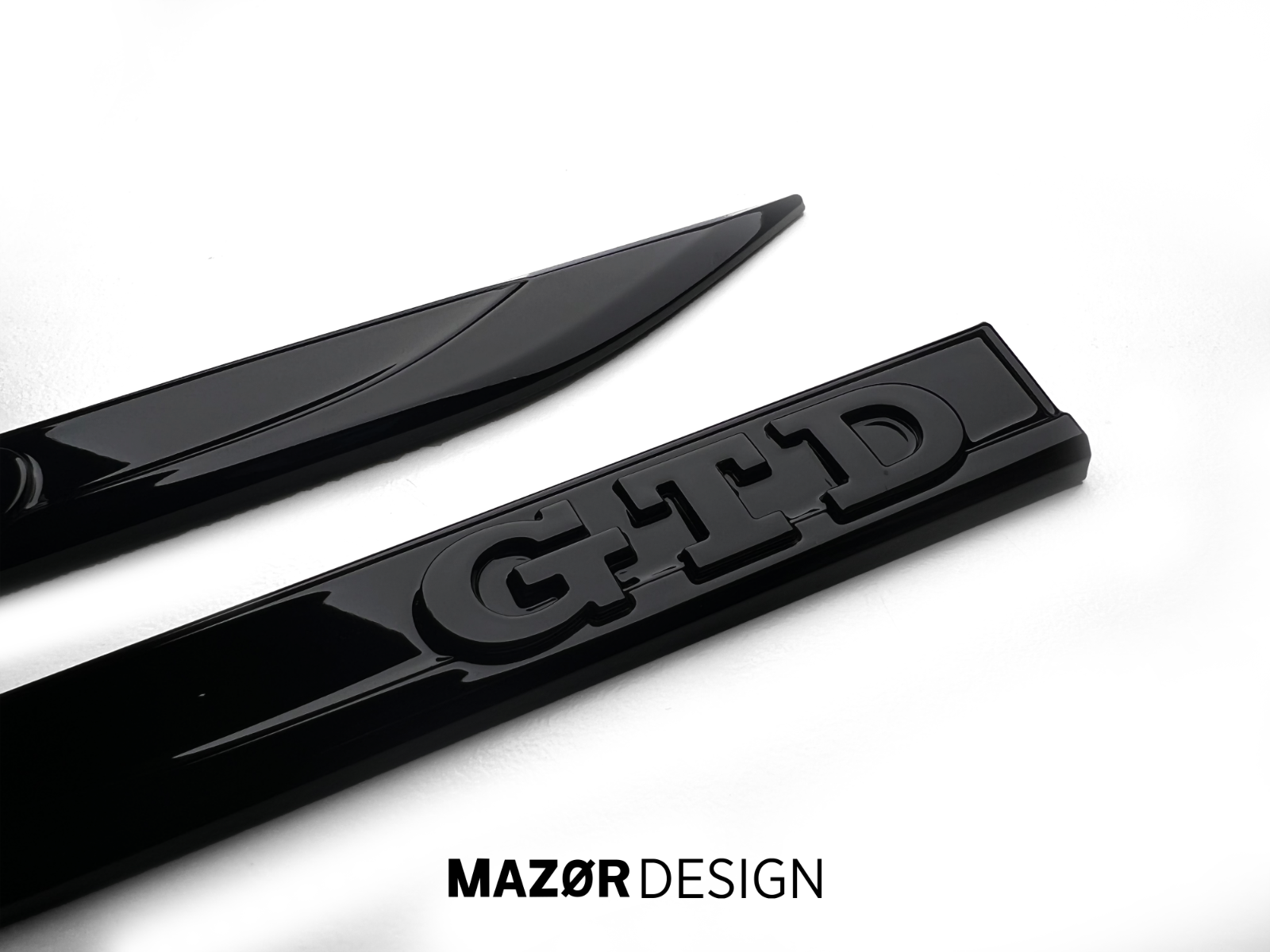 VW Golf 7 - GTD Emblem Seite Schwarz Glanz