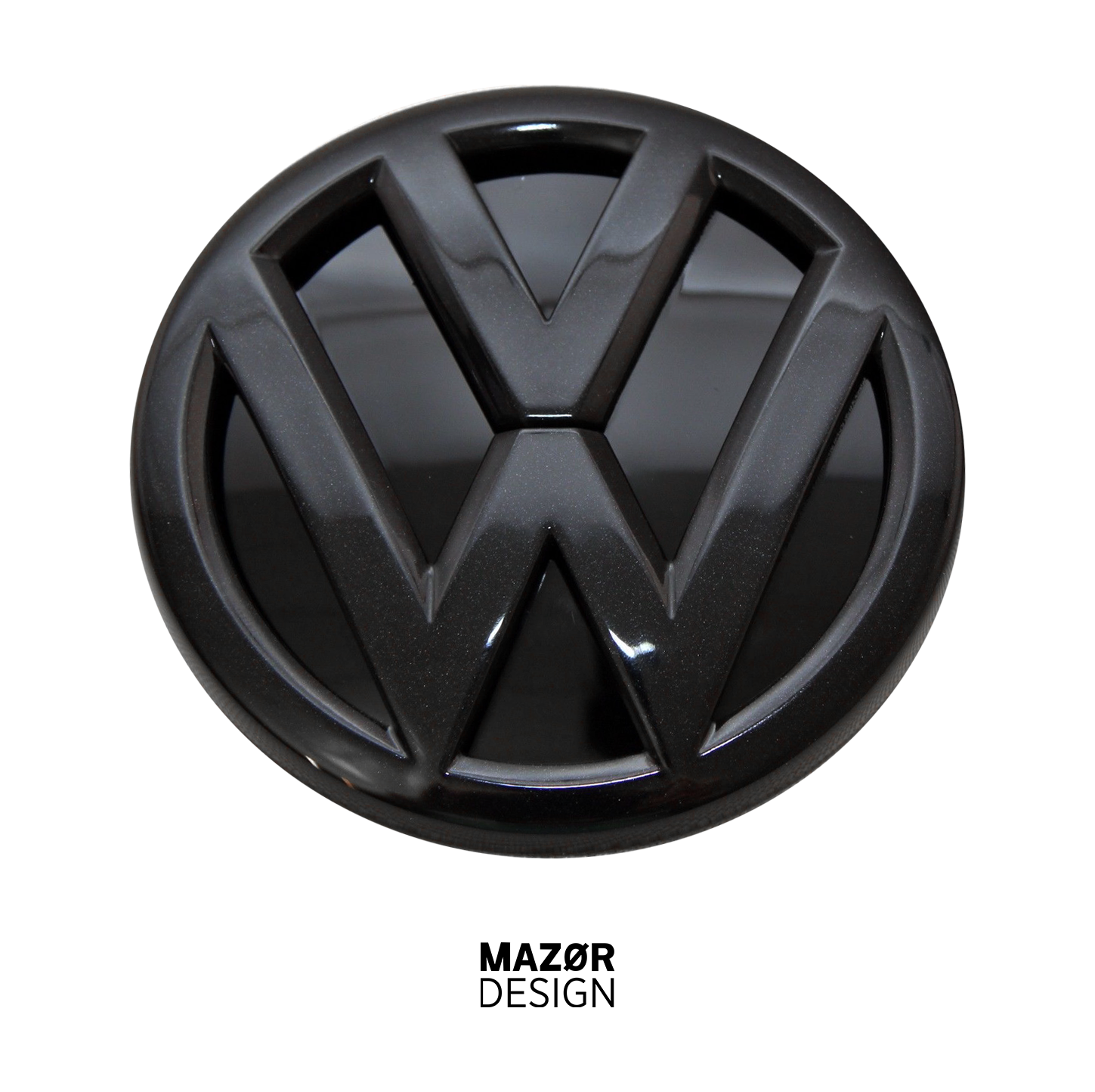 VW Touareg 3 - Emblem Hinten Schwarz Schwarz Glanz