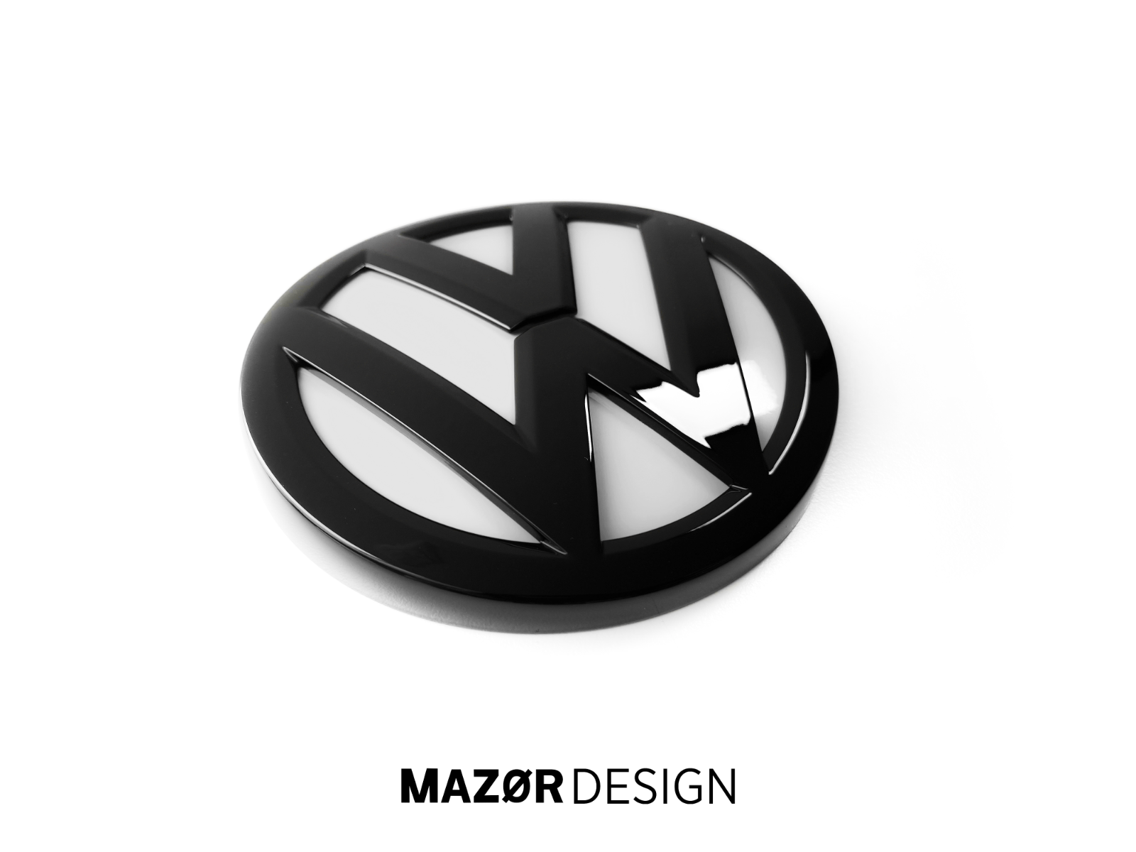 VW Golf 7  - Heck Emblem Hinten Schwarz Glänzend + Oryx Weiß (L0K1)