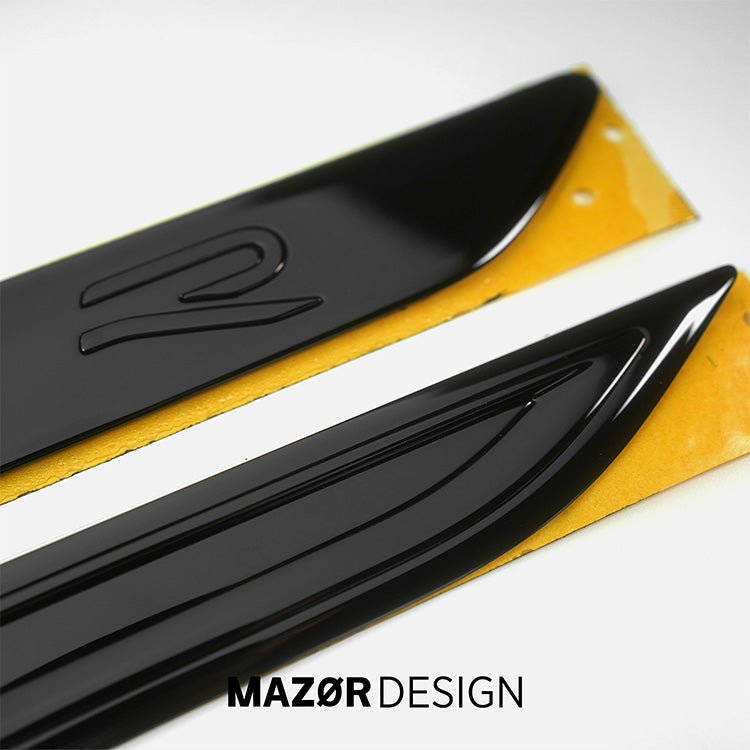 VW Arteon - R Plakette Emblem Seite Kotflügel Schwarz Glanz