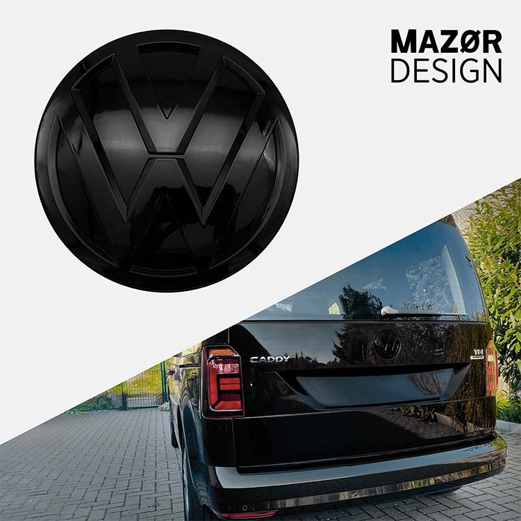 VW Caddy 4 - Emblem Hinten Schwarz Glanz