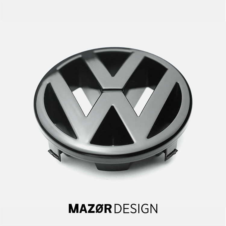 VW Golf 4 Lupo 6E Passat 3B Polo 6N T4 Bus 7D - Emblem Vorne Schwarz Glanz 3B0 853 601