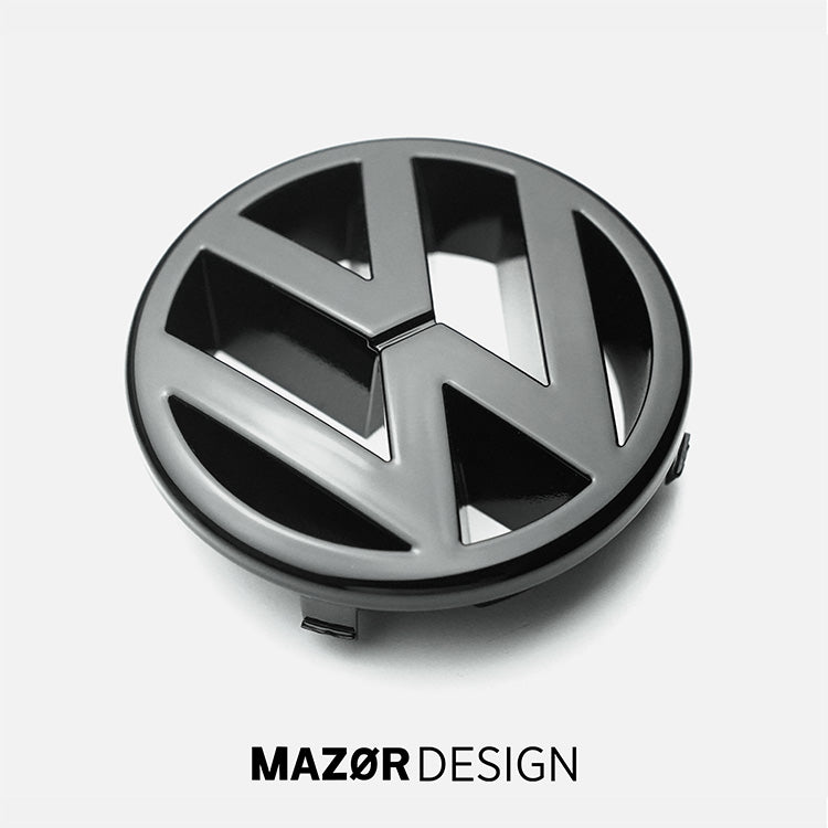 VW Golf 4 Lupo 6E Passat 3B Polo 6N T4 Bus 7D - Emblem Vorne Schwarz Glanz 3B0 853 601